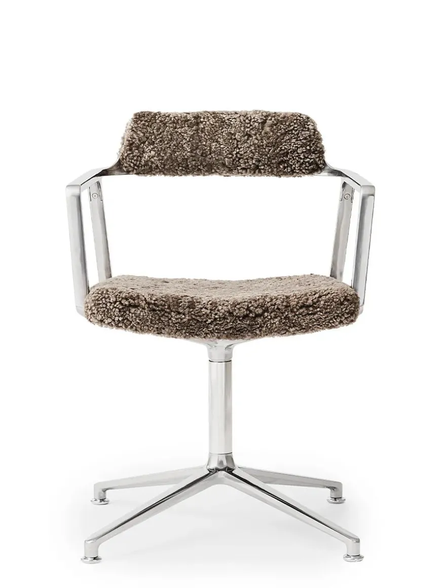 VIPP452 Swivel Chair, sort læder fra Vipp