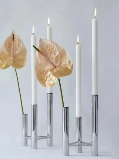 VISTA vase og lysestage, poleret stål fra Kay Bojesen