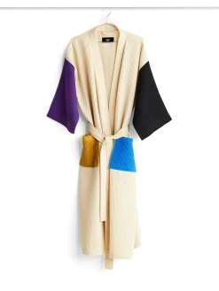 Waffle Badekåbe, dusty blue multi fra Hay