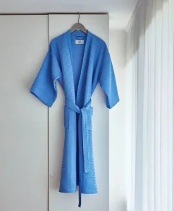 Waffle Badekåbe, dusty blue multi fra Hay
