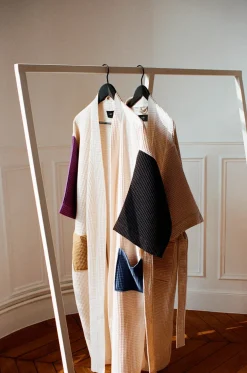 Waffle Badekåbe, off-white multi fra Hay