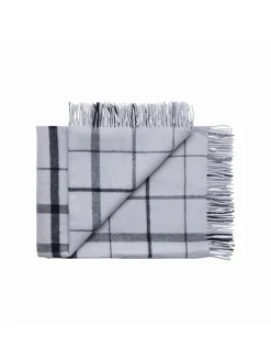 Warp & Weft Plaid, concrete/midnight fra Silkeborg Uldspinderi