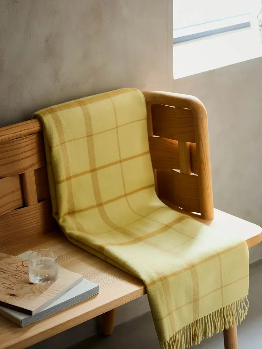 Warp & Weft Plaid, coral/amber fra Silkeborg Uldspinderi