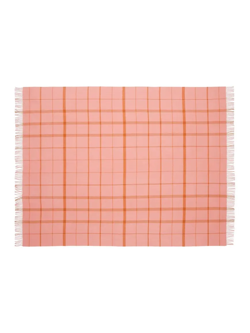 Warp & Weft Plaid, raw white/lilac fra Silkeborg Uldspinderi