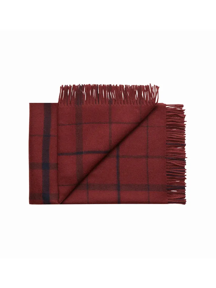 Warp & Weft Plaid, raw white/lilac fra Silkeborg Uldspinderi