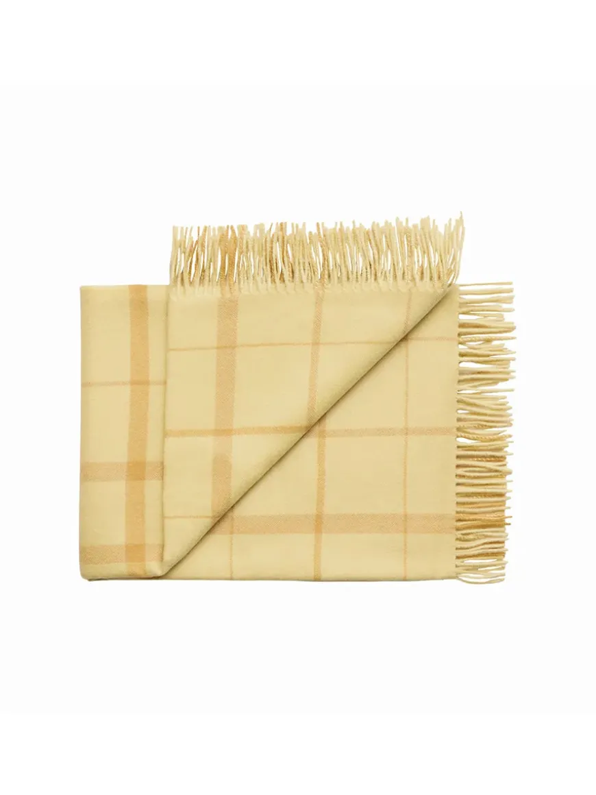 Warp & Weft Plaid, raw white/lilac fra Silkeborg Uldspinderi