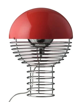 Wire Bordlampe Ø30, gul af Verner Panton