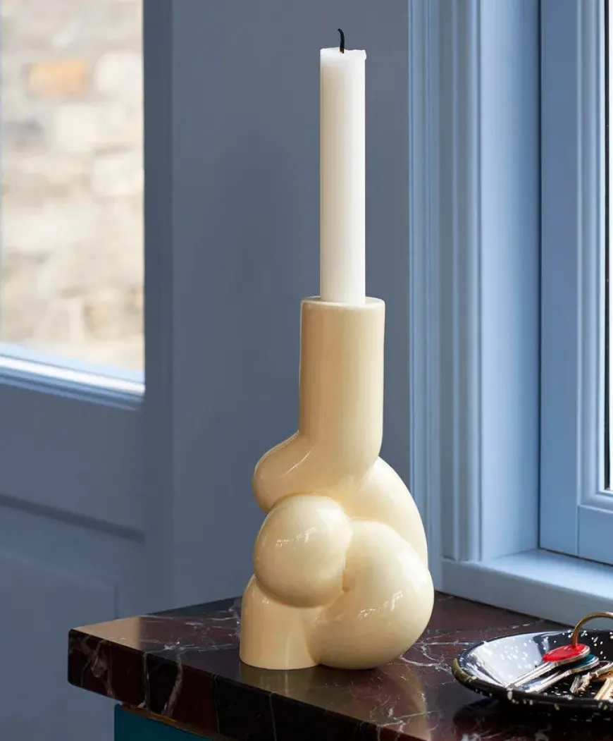 W&S lysestage, soft yellow fra Hay