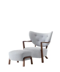 Wulff lænestol inkl. skammel, - Hallingdal 376 fra &Tradition