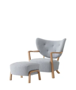 Wulff lænestol inkl. skammel, - Hallingdal 376 fra &Tradition