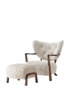 Wulff lænestol inkl. skammel - Karandash 005 lounge sæt fra &Tradition