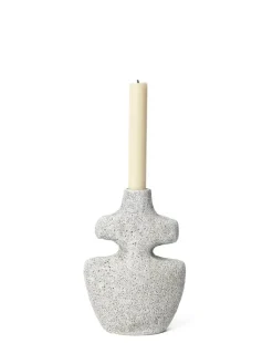Yara Candle Holder Medium, grey pumice fra Ferm Living