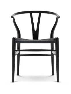 Y-stol CH24, Ask sæbe med sort flet af Hans J. Wegner