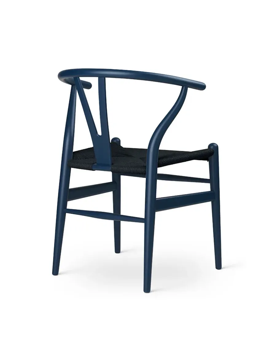 Y-stol CH24 Soft Anthracite Grey med sort flet af Hans J. Wegner