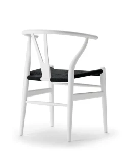 Y-stol CH24 Soft Anthracite Grey med sort flet af Hans J. Wegner