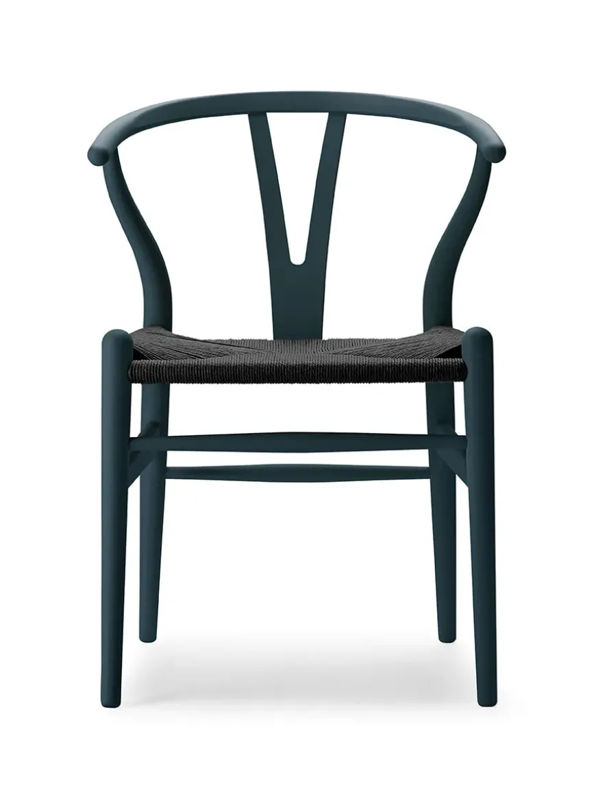 Y-stol CH24 Soft Anthracite Grey med sort flet af Hans J. Wegner