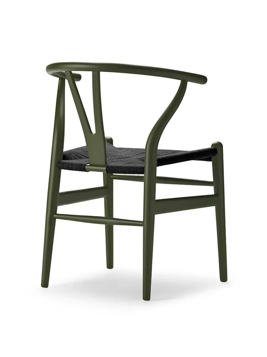 Y-stol CH24 Soft Anthracite Grey med sort flet af Hans J. Wegner