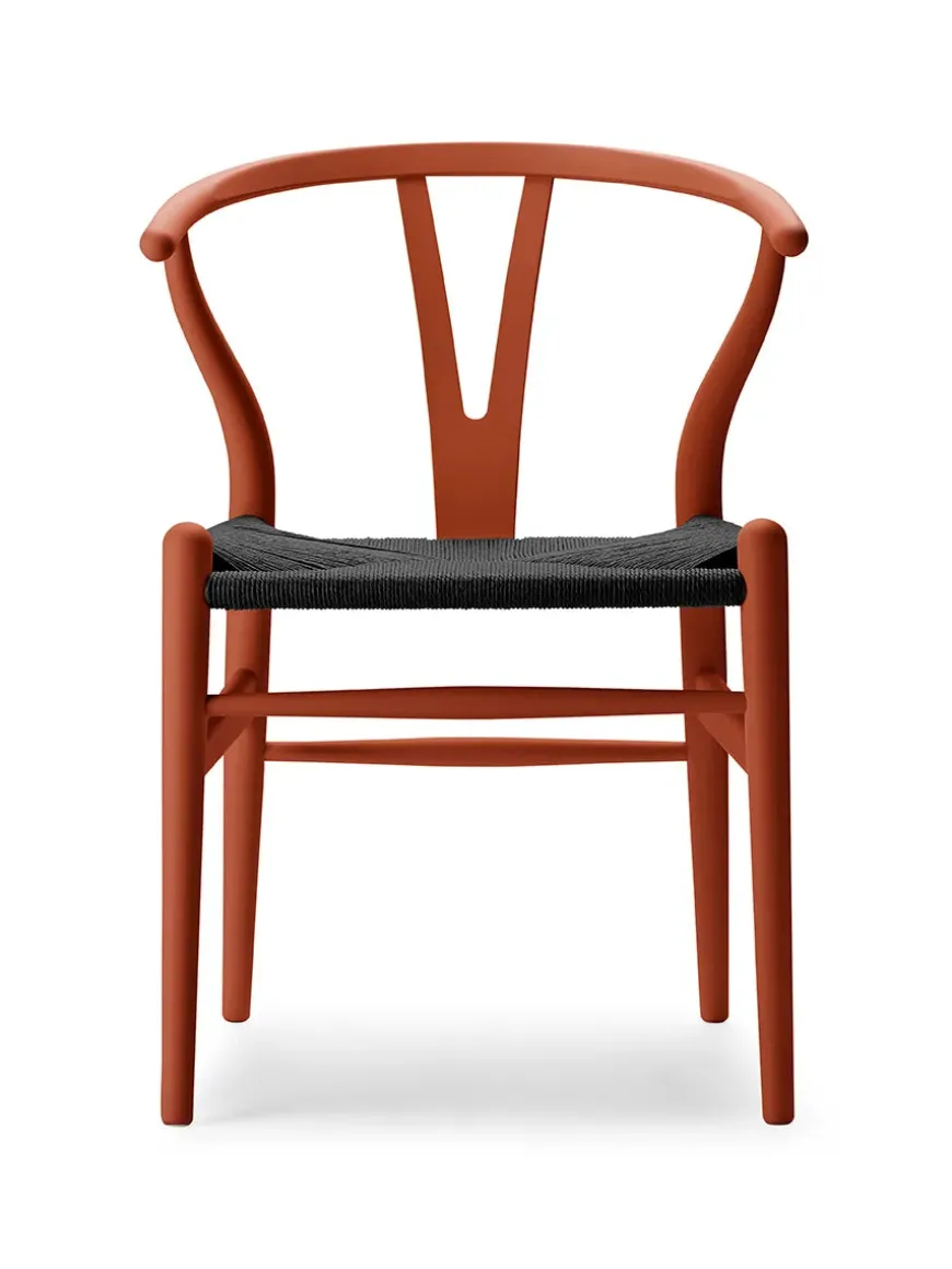 Y-stol CH24 Soft Falu med sort flet af Hans J. Wegner