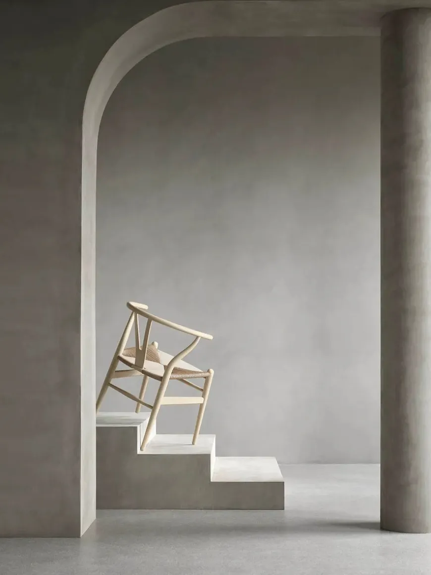 Y-stol CH24 Soft Natural White af Hans J. Wegner