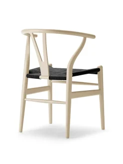 Y-stol CH24 Soft North Sea med sort flet af Hans J. Wegner